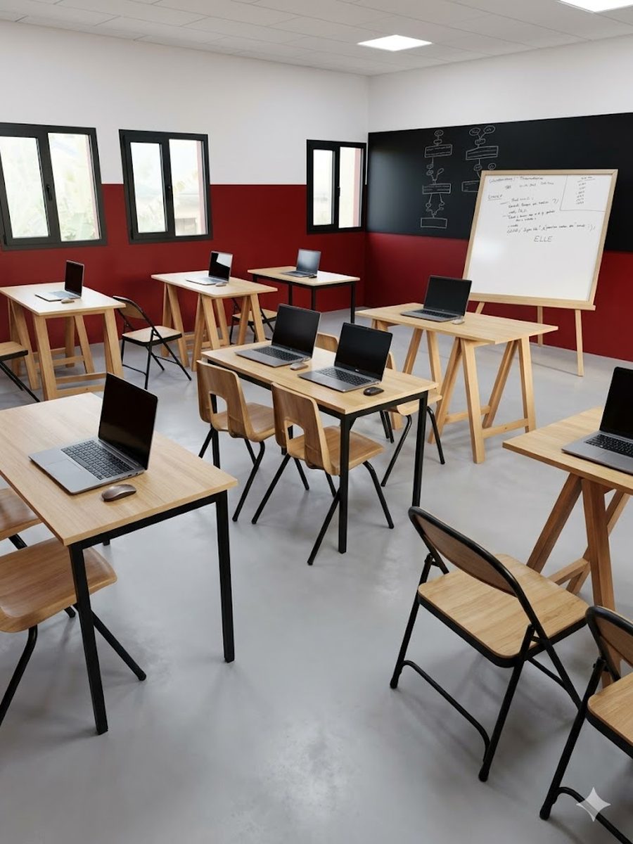Salle de cours équipée — OKHI Institut Supérieur